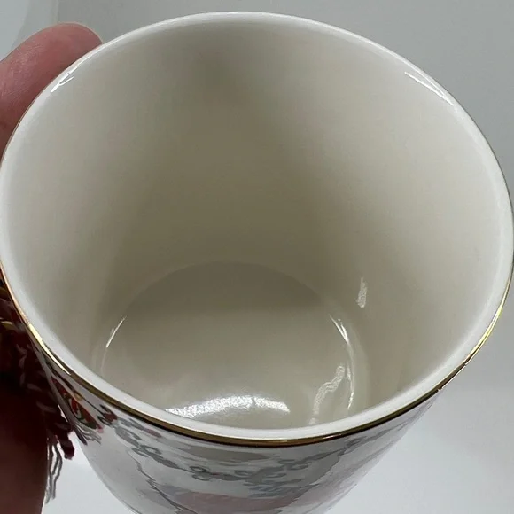 Brand New Anthropologie Juniper Holiday Stoneware Gold Detail Coffee Tea Mug - Picture 7 of 8